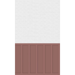 Panneau Mural Kinewal Design 3mm 1500X2020 Mixte terracotta + écaille blanche - KINEDO PM959 