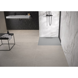 Receveur Kineline gris p. 80x80 caniveau - KINEDO RD320P 