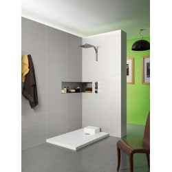 Receveur Kinematic 100X80 Interieur Anti-Derapant Bonde Grand Cote - KINEDO RD582AD 