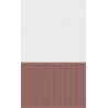 Panneau Mural Kinewal Design 3mm 1500X2500 Mixte terracotta + écaille blanche - KINEDO PM1059 