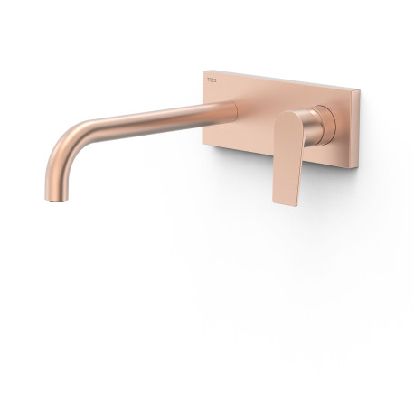 Façade mitigeur lavabo Or Rose Mat 24K - TRES 21130032OPM 