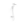 Colonne de douche thermostatique 2 voies Blanc mat - TRES 19039314BM 