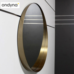 Miroir rond avec cadre laiton brossé - CRISTINA ONDYNA MB10796