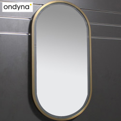 Miroir led ovale cadre laiton brossé - CRISTINA ONDYNA MB804096