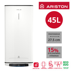 Chauffe-eau électrique mural plat Velis Pro DRY WIFI 45L - ARISTON 3100951