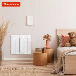 Radiateur chaleur douce BILBAO 4 connecté Horizontal 750W Blanc Brillant - THERMOR 493822