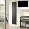 Radiateur chauffage central PLANEA Vertical simple 1088W Black Matt 0557 - ACOVA PLH-200-056C0557