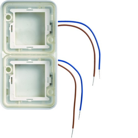 cubyko collerette double lumineuse à LED bleues 230V verticale - HAGER WNA712 