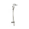 Ensemble de robinet thermostatique mural à 3 voies pour baignoire et douche Noir bronze - TRES 19031215KMB 