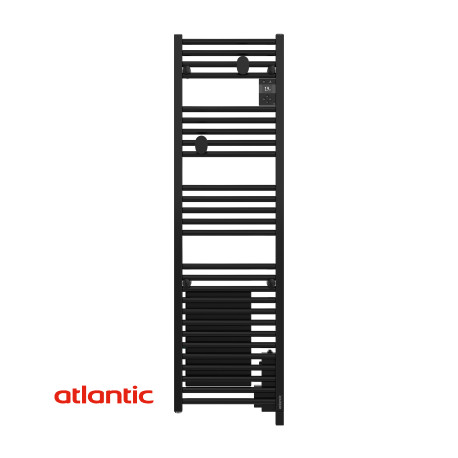 Sèche-serviettes électrique connecté 500W Noir DORIS NEO Etroit - ATLANTIC 851294