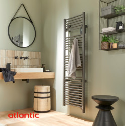 Sèche-serviettes électrique 1750W (750+1000) DORIS soufflant Anthracite - ATLANTIC 851241