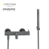 BAIN/DOUCHE TRIVERDE + Kit Douchette/Flexible/Sup METAL BRILLANT - CRISTINA ONDYNA TV18077