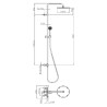 Ensemble colonne de douche mitigeur thermostatique chromé ELIOS - BOSSINI L10049030