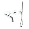 Facade de douche mitigeur 2 sorties avec douchette Chrome - CRISTINA ONDYNA PH10251