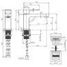 Mitigeur mécanique pour lavabo avec vidage et flexible en acier inoxydable chromé GILLO - BOSSINI Z00704021