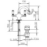 Mitigeur de bidet avec drain LIBERTY LIGNE - BOSSINI Z00140021