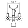 Groupe mitigeur bain/douche avec inverseur, poignée et flexible double agrafage LIBERTY LINE - BOSSINI Z00110021