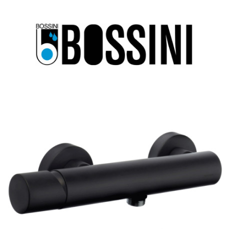 Mitigeur monocommande de douche avec connexion flexible 1/2" noir mat BLACK & WHITE - BOSSINI Z00513030