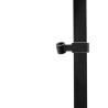 Barre de douche flat courbée 120 cm en laiton avec supports muraux noir mat BLACK & WHITE - BOSSINI D47000030