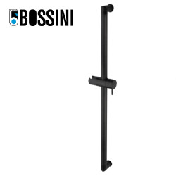 Barre de douche en laiton avec supports muraux noir mat BLACK & WHITE - BOSSINI D74000030