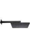 Pomme de tête Cosmo 280mm avec bras de fixation mural noir mat BLACK & WHITE - BOSSINI H69598H073