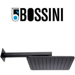 Pomme de tête Cosmo 280mm avec bras de fixation mural noir mat BLACK & WHITE - BOSSINI H69598H073