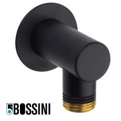 Prise d'eau murale Slim en laiton avec plaque murale noir mat BLACK & WHITE - BOSSINI V00235073