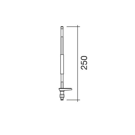 Ensemble fixation 8x1 mâle L. 250 mm. - TRES 916184010