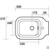 Bidet céramique monobloc Blanc rétro WALDORF - CRISTINA ONDYNA WD4121