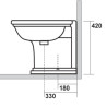 Bidet céramique monobloc Blanc rétro WALDORF - CRISTINA ONDYNA WD4121