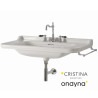 LAVABO CERAMIQUE WALDORF A SUSPENDRE OU SUR PIEDS LAITON 100-55 CM - CRISTINA ONDYNA WD10055