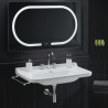 LAVABO CERAMIQUE WALDORF A SUSPENDRE OU SUR PIEDS LAITON 100-55 CM - CRISTINA ONDYNA WD10055