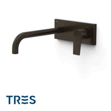 Façade mitigeur lavabo Noir bronze - TRES 21130032KMB 