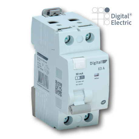 Interrupteur différentiel 2x40A/30mA Type A - Digital electric 03422