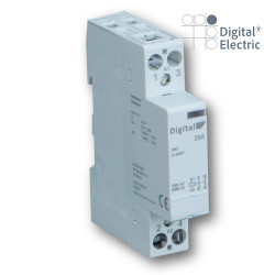 Contacteur 2x25A 220Vac 2NO - Digital electric 04512