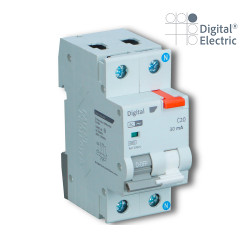 Disjoncteur différentiel 16A/30mA/AC 6kA - Digital electric 03017