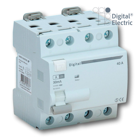 Interrupteur différentiel 4x40A/30mA Type A - Digital electric 03442