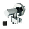 Robinet d’arrêt 1/2”M avec support de douche noir mat - BOSSINI E57000073