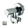 Robinet d’arrêt 1/2”M avec support de douche nickel satiné - BOSSINI E57000094