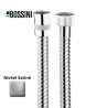 Flexible laiton 125cm double agrafage 1/2” x 1/2” FF Nickel satiné Doppia Aggraffatura - Bossini A03045B094