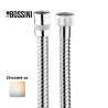 Flexible laiton 125cm double agrafage 1/2” x 1/2” FF chromé or Doppia Aggraffatura - Bossini A03045B130