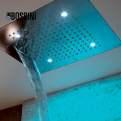 Plafond de douche 3 jets LED blanche, et flexible chromé Dream - BOSSINI H389400030