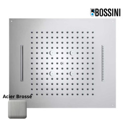 Plafond de douche 4 jets et flexible acier brossé Dream - BOSSINI H389280075