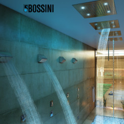 Plafond de douche 4 jets LED RGB, et flexible chromé Dream - BOSSINI H389090030