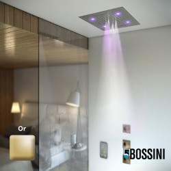 Plafond de douche 4 jets LED RGB chromothérapie or Dream - BOSSINI H389080021