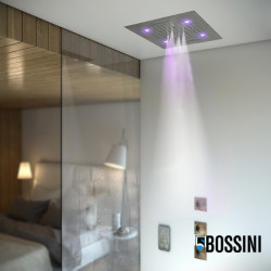 Plafond de douche 4 jets LED RGB chromothérapie chromé Dream - BOSSINI H389080030