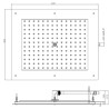 Cadre rétrofit à LED chromothérapie or pour plafonds de douche - Bossini HI0391021