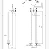 Kit mélangeur mural bain/douche à colonnettes à alimentation par le sol, douchette et flexible LIBERTY LINE - BOSSINI L00130021