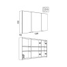 Armoire de toilette miroir et 3P ALLIANCE 1200 - SALGAR 24596