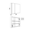 Armoire de toilette miroir et 2P avec éclairage latéral ALLIANCE 800 - SALGAR 83220